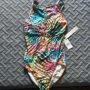 Zebra print bathing suit new